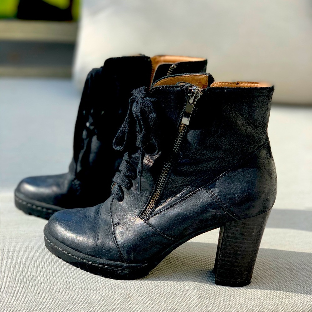 Black booties by Biala